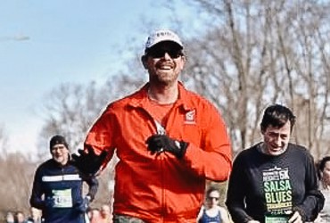 Director of Technology, Chad, running the New York City Marathon. 