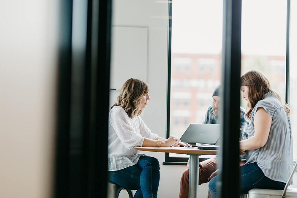 group of workers working 