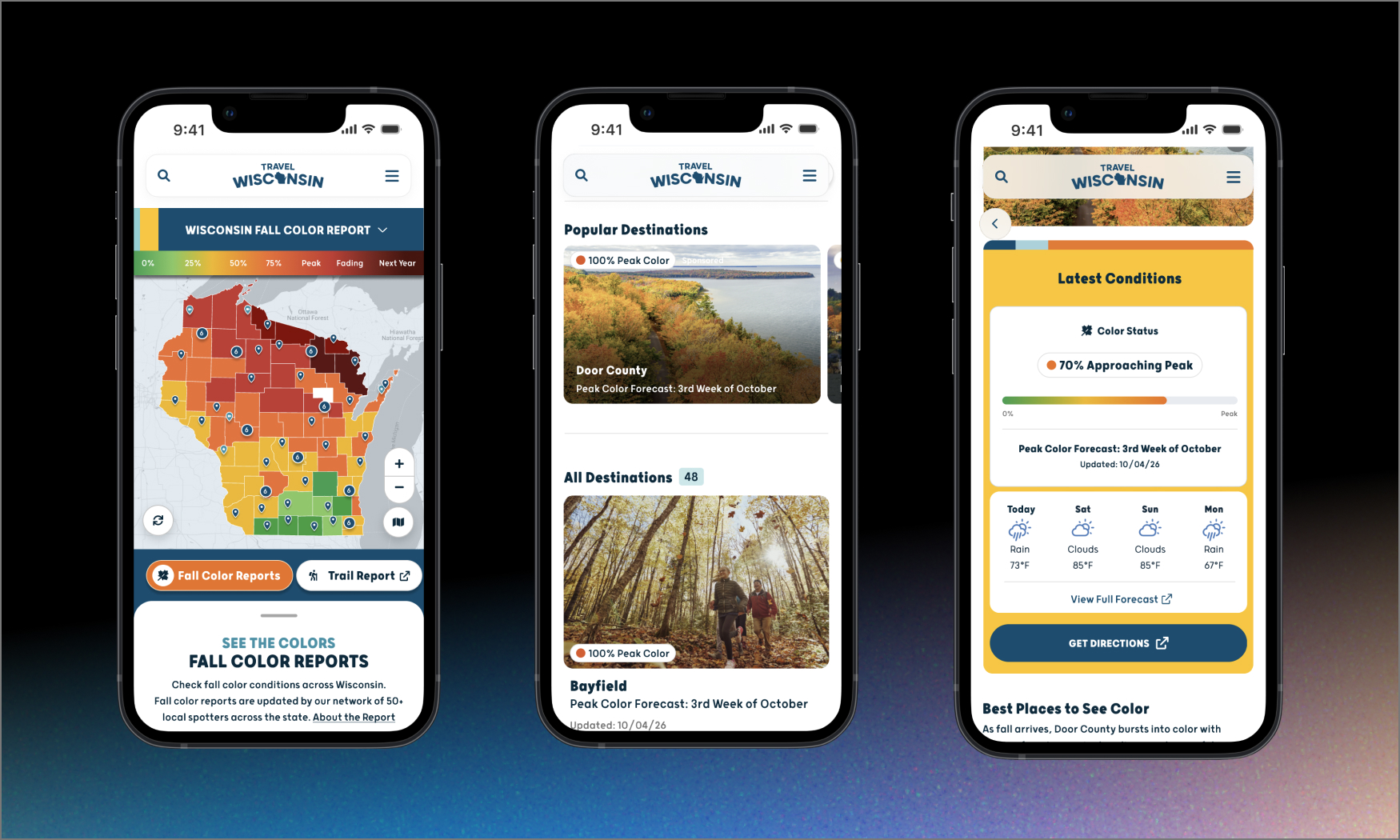 TW Snow Reports mobile mockups