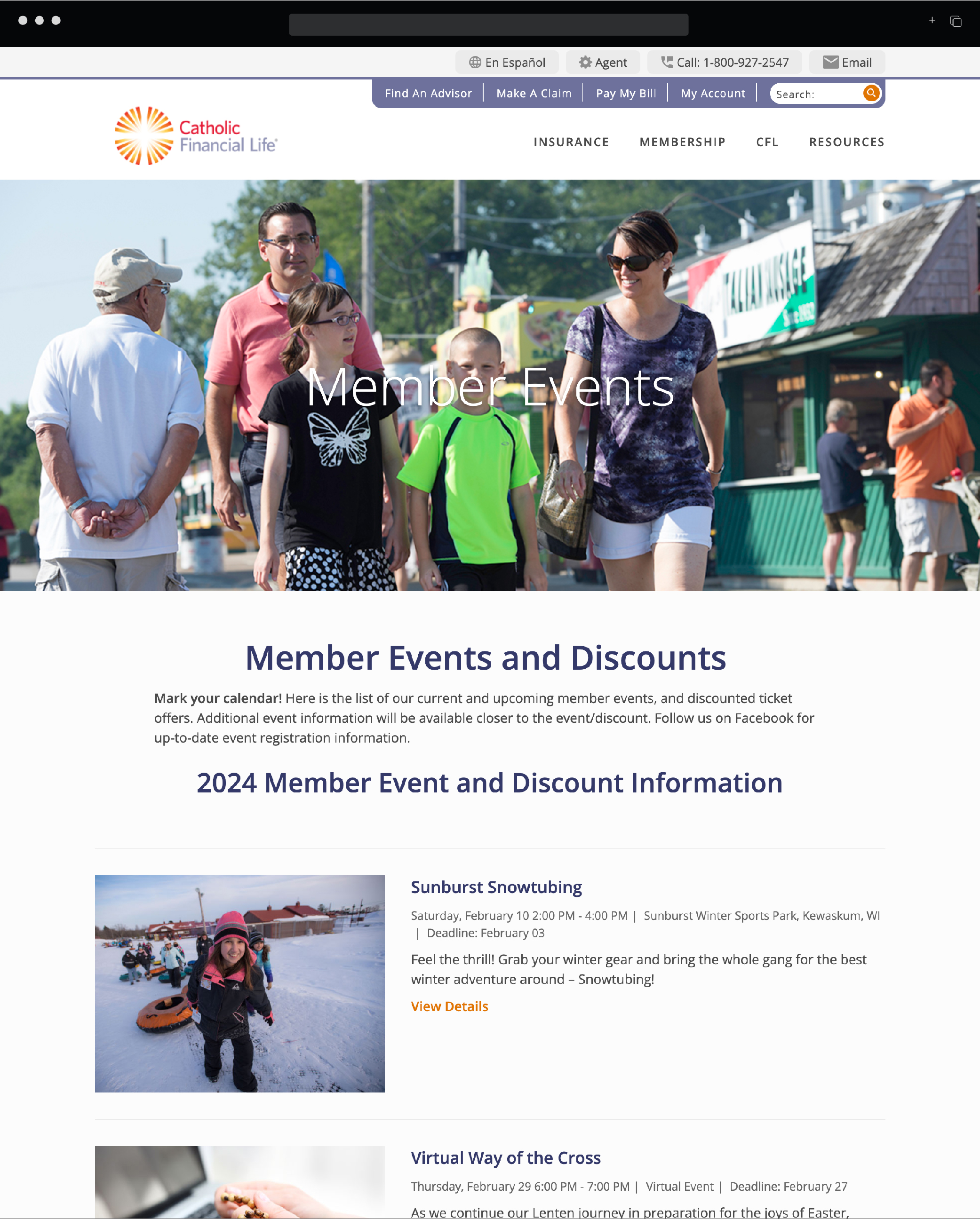 Catholic Financial Life events page 