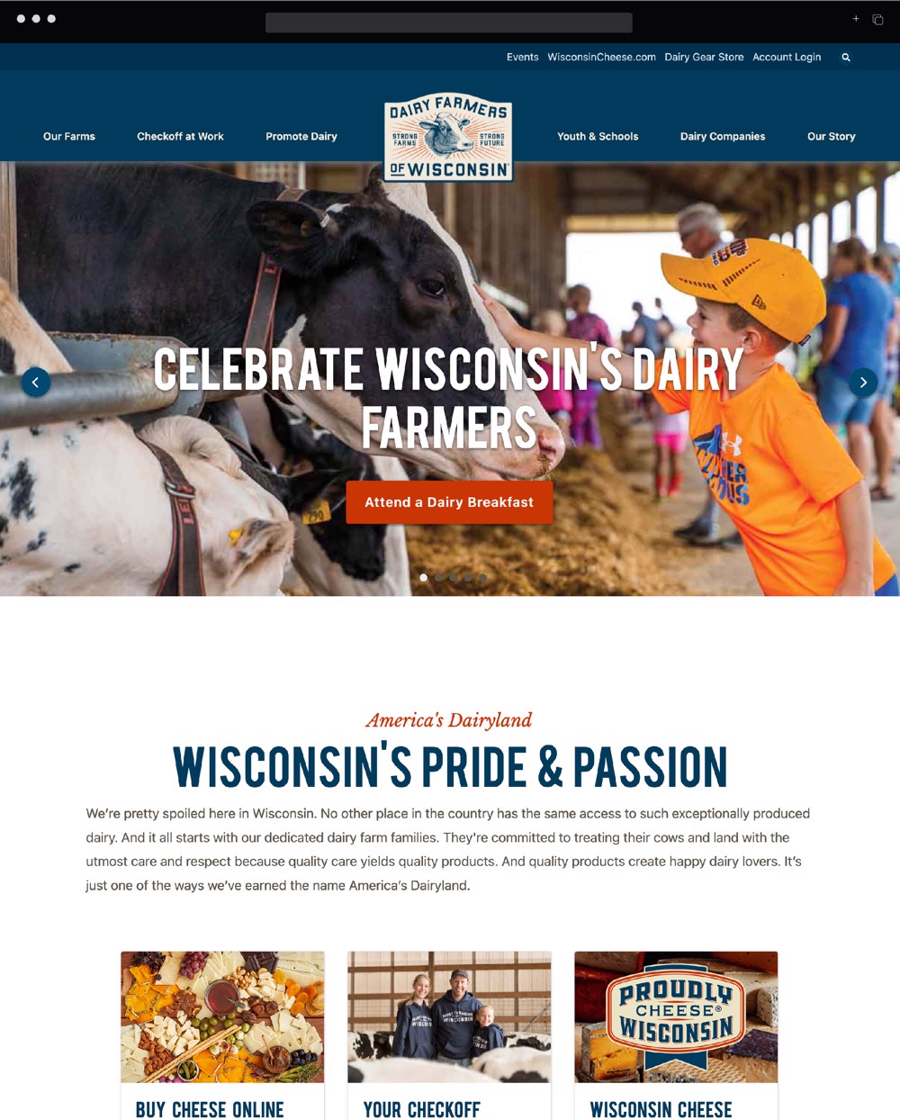 Dairy Farmers of Wisconsin homepage