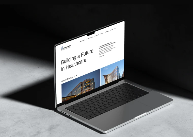 Landmark Healthcare Facilities desktop mockup