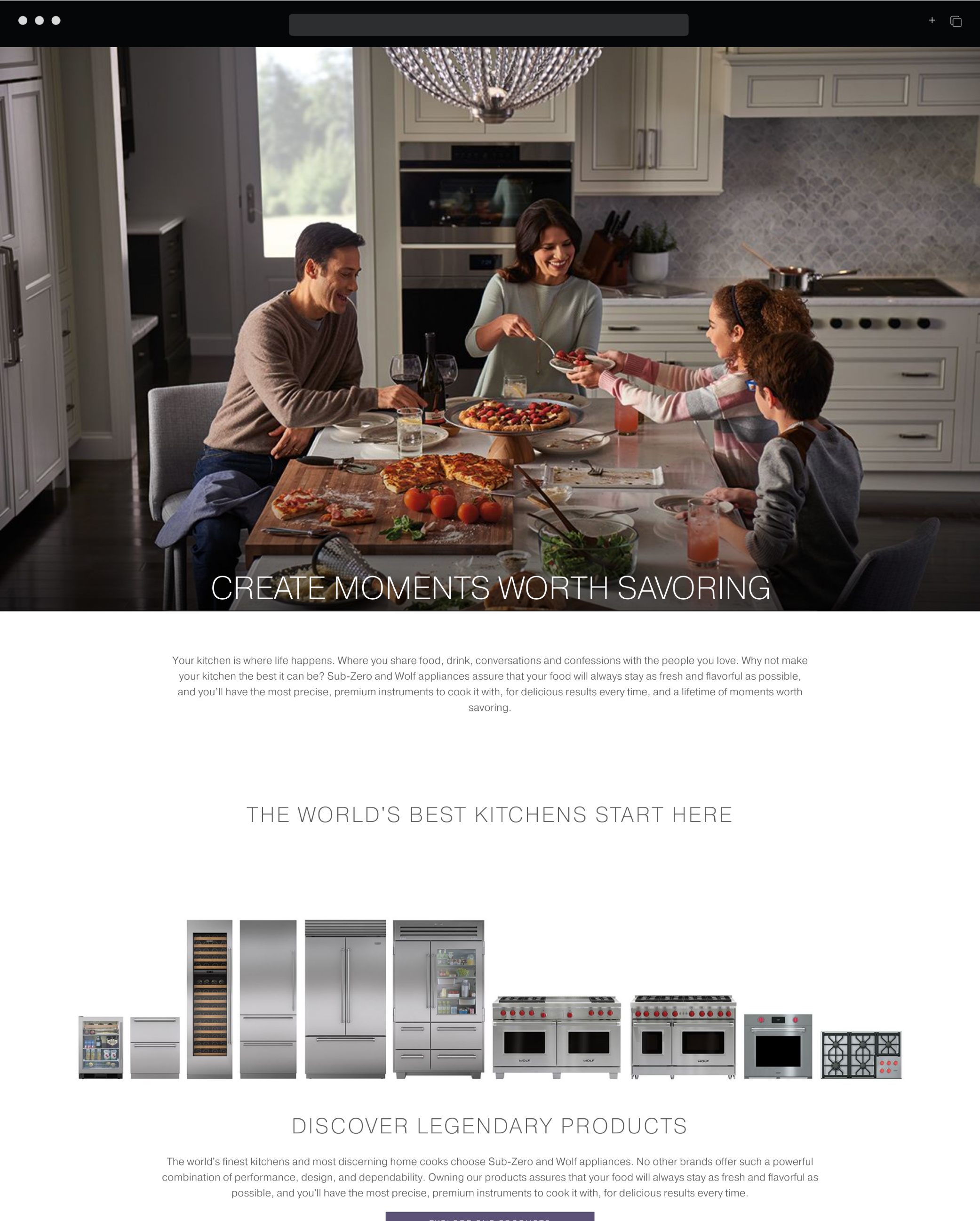 Sub-Zero Wolf homepage