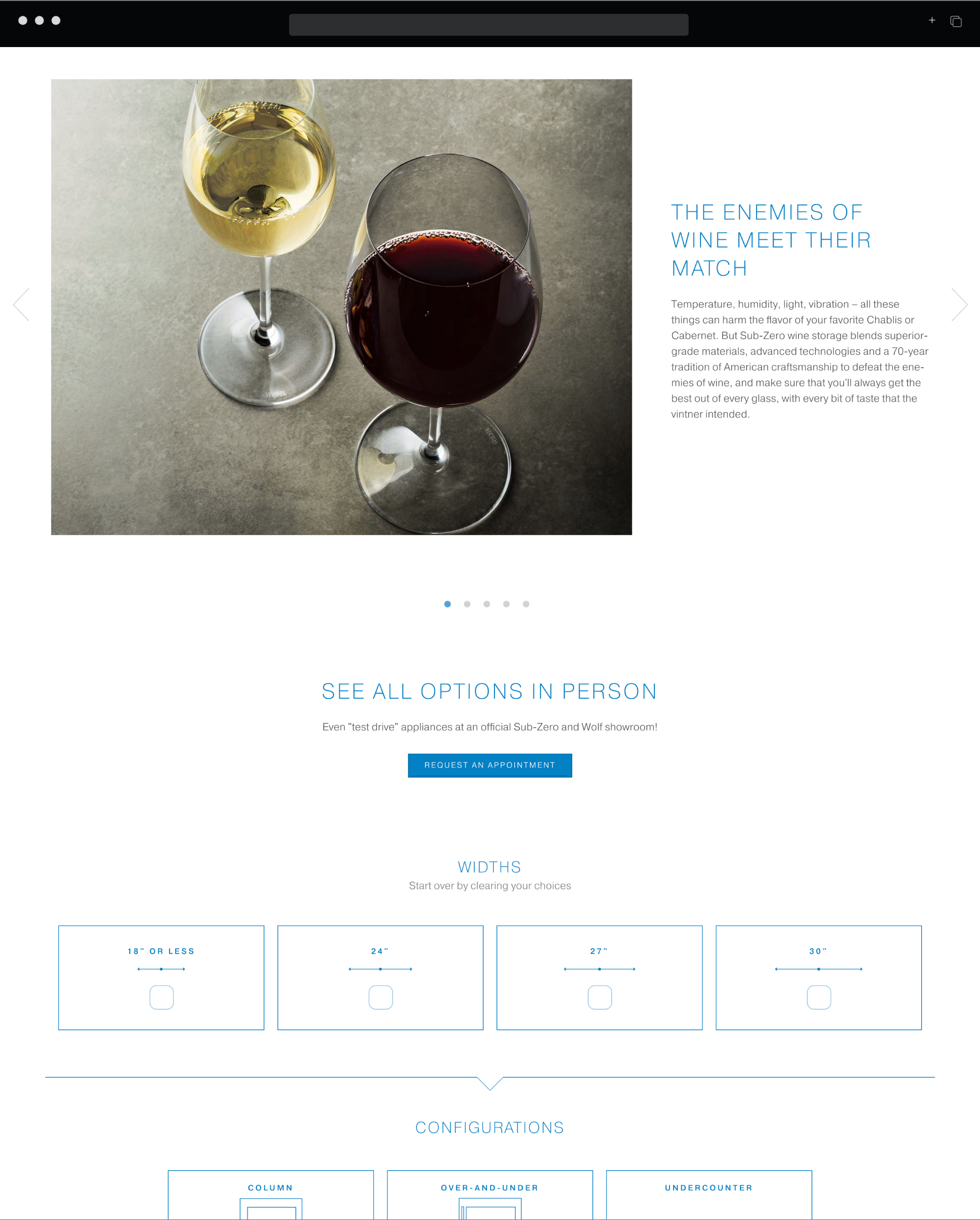 Sub-Zero Wolf product page