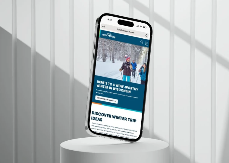 Travel WI mobile mockup