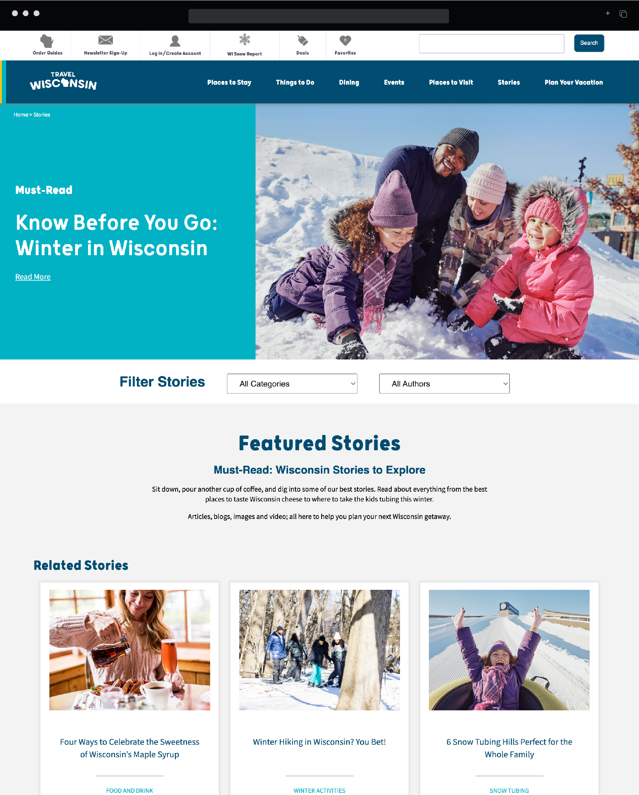 Travel Wisconsin stories page 